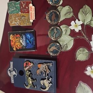 Universal Studios Jurassic Park Dinosaur Pin Set